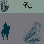 LOW_30_canvas_9bbea9_Grayed_jade-buried-UPP_70_canvas_838487_Sharkskin-dark-dot-sepia180-manOnHorseback-hangingBatYikes-batsCluster-owlDrawing-colourised_180PC_deepTealDarkened.avif