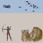 LOW_30_canvas_a3bdd3_Angel_falls-wavecut-UPP_70_canvas_cac2b9_Pumice_stone-nistri-femaleArcher-colourised_80PC_rainDrum-flamingo-biPlane-sepia060-pairOfLions.avif