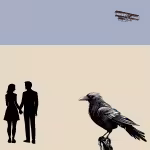 LOW_30_canvas_b7c0d6_Heather-60-lines-UPP_70_canvas_e6dac4_Seedpearl-green-dust-and-scratches-youngCoupleHoldingHands-sepia080-biPlaneAgain-blackBirdDrawing.avif