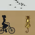 LOW_30_canvas_d8e3d7_Fairest_jade-grid-UPP_70_canvas_997b38_Dried_tobacco-white-wall-sepia090-bicycleAndFemaleRider-flamingos-sepia060-catOrnamentation.avif