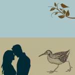 LOW_50_canvas_b0d3d1_Icy_morn-dark-dotted-2-UP_50_canvas_dcd8a8_Garden_glade-outlets-sepia160-coupleAlmostKissing-sepia060-SingleBirdOnBranch-sepia080-bridDrawing.avif