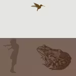 LOW_50_canvas_e2e6e0_Bluewash-tapestry-UP_50_canvas_947764_Burro-skewed-print-womanStetching-colourised_80PC_rainDrum-sepia060-hoveringBird-sepia070-toad.avif