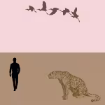 LOW_50_canvas_f8d7dd_Barely_pink-french-stucco-UP_50_canvas_b4835b_Biscuit-shattered-manWalking-ElegantFlockOfBirds-colourised_80PC_rainDrum-sepia060-leopardDrawing.avif